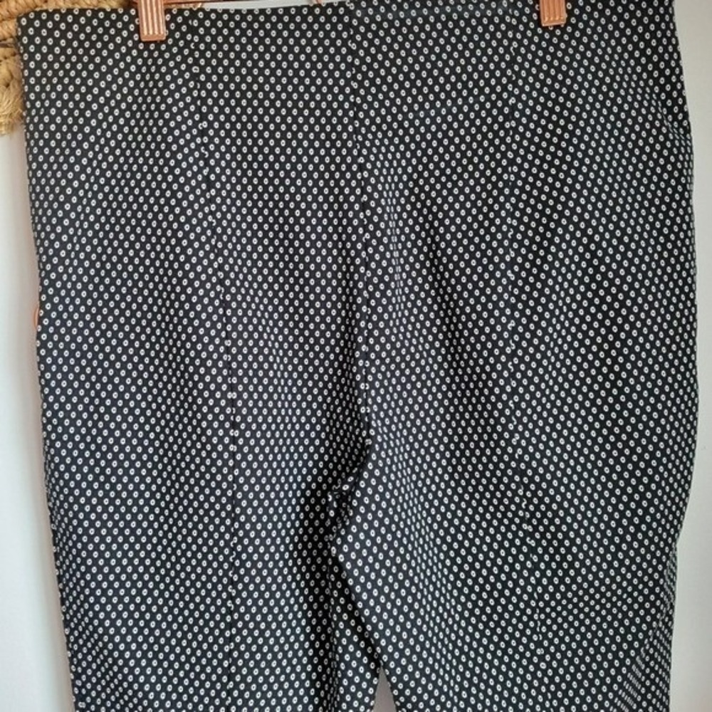 Anthropologie NEW The Essential Slim Black Dot Trouser Pants Womens SZ 14 Career - Picture 8 of 11